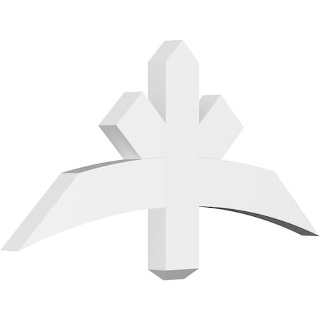 Ekena Millwork Alberta Architectural Grade PVC Gable Bracket, 36"W x 16 1/2"H x 2"D x 4"F, 11/12 Pitch GBP036X17X0204ALB00